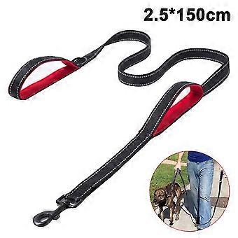 Pet Gear Dog Leash 1.5m Long Padded Two Handle Heavy Duty Double Handles Lead