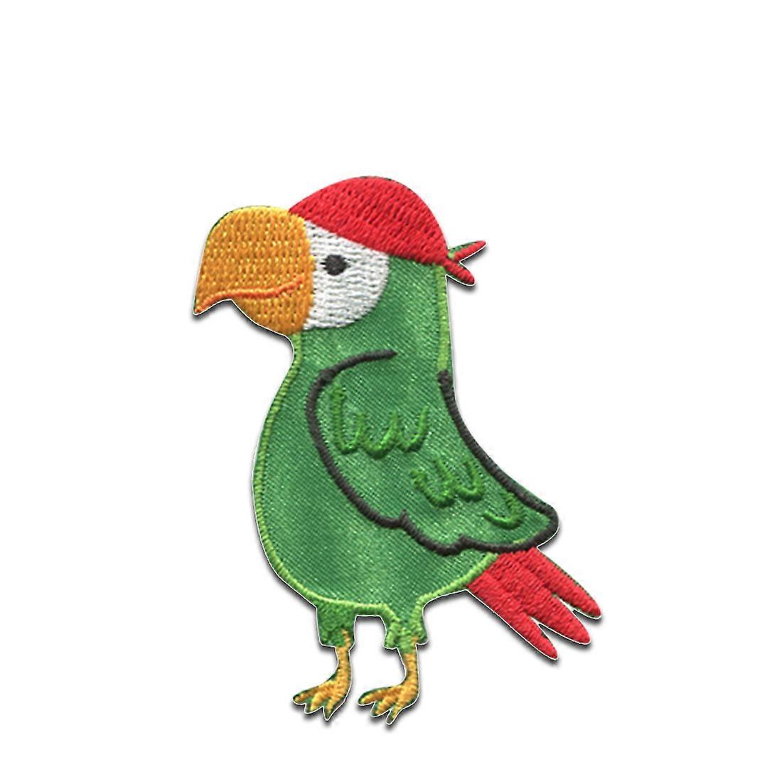 Patch / Iron-on Patch - Parrot Bird Pirate Animals - Iron On Patches