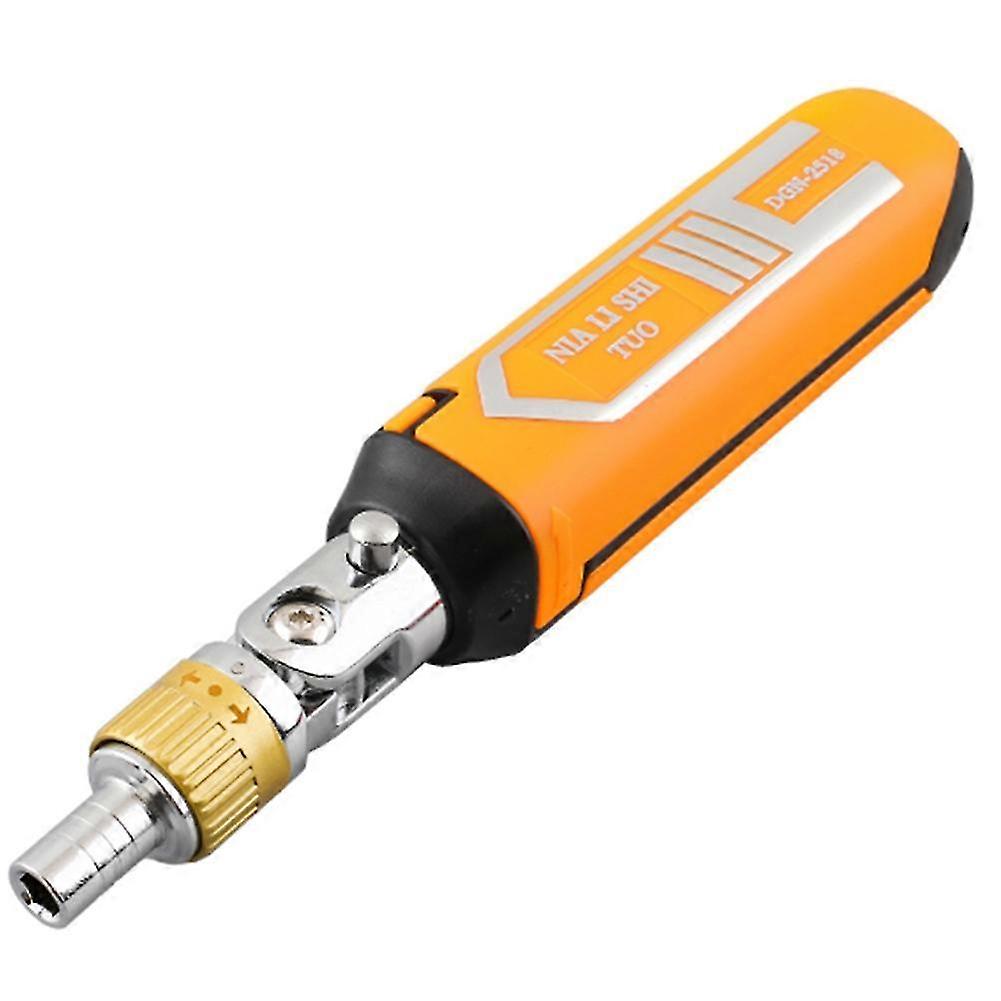 14 in 1 Multi-Function Rotary Ratchet Screwdriver Set with Torx & Bits Yellow