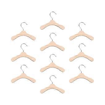 Pet Clothes Rack Hanger Organizer for Doll Suits and Jewelry, Wooden, 22cm, 10-Pack