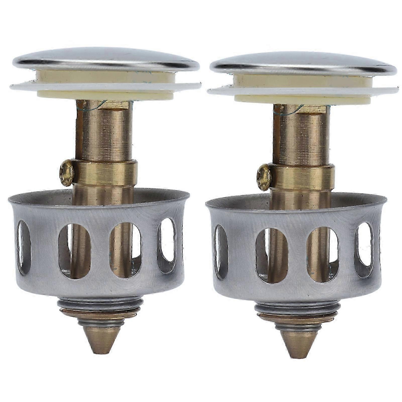 2Pcs Push Bounce Core,Universal Bullets Pop Up Sink Stopper Drain Filter for Bathroom