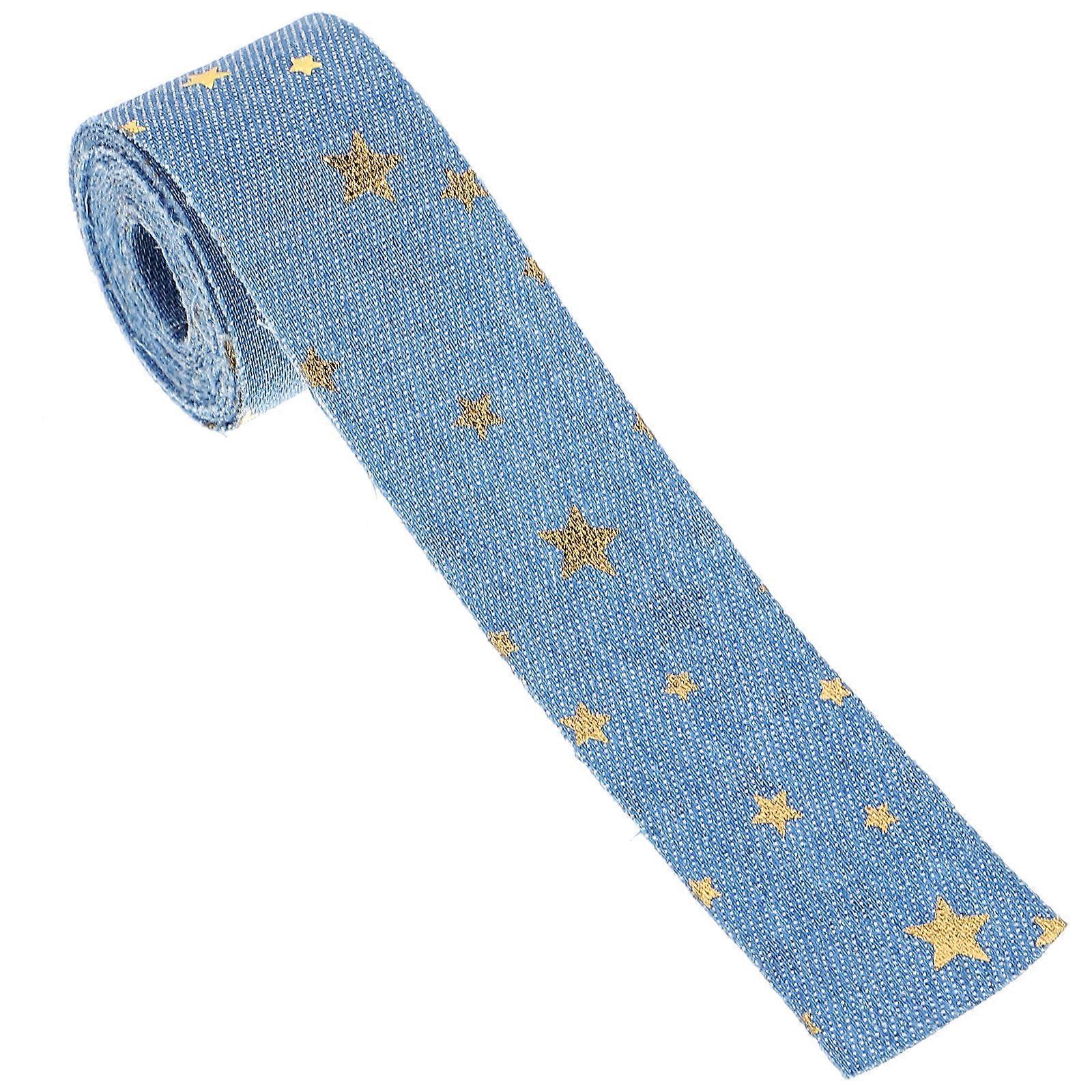 1 Roll of Star Pattern Present Ribbon Multi-function Package Ribbon Cuttable Gift Ribbon