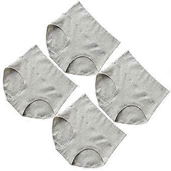 4 stuks hoge taille onderbroek driehoek slipje vrouwen ondergoed buik controle onderbroek heup heffen onderbroek grijs maat 2XL