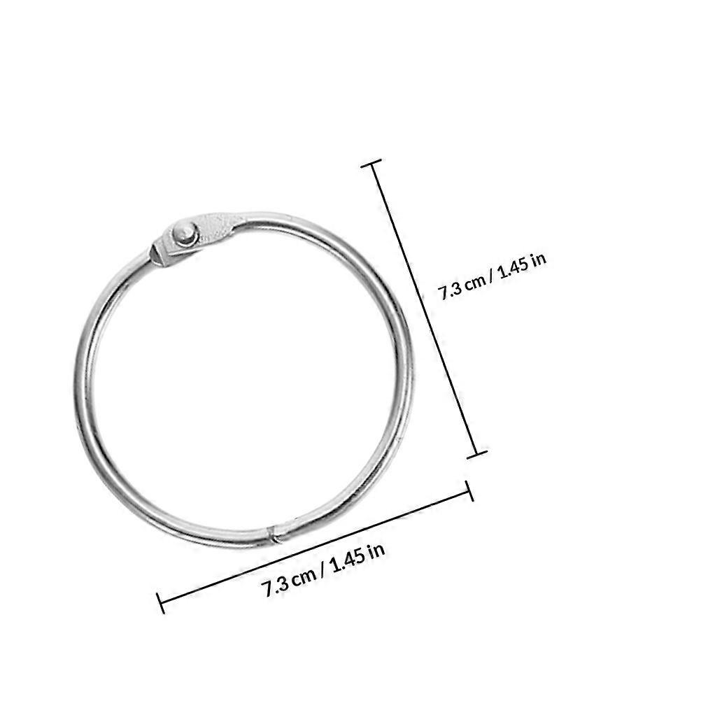 Multi-Function Metal Binder Rings for Key Rings 20Pcs Silver