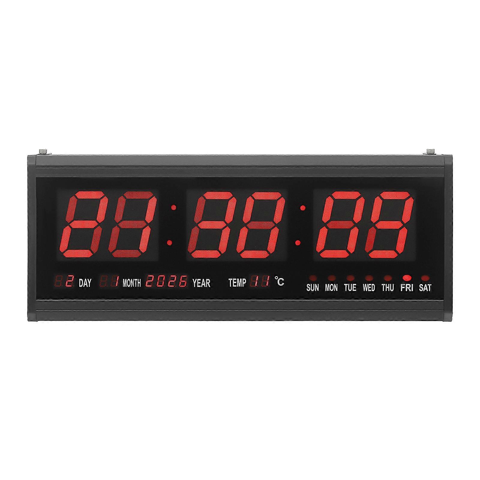 Electronic LED Digital Clock LED Time Display Wall Clock Wall-Mounted/ Tabletop