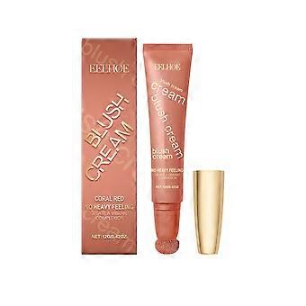 Glitter Blush Cream Coral Red Light und Light Natural Matching Gloss Entwickelt Ausstrahlung Feuchtigkeitsspendende Blush Cream