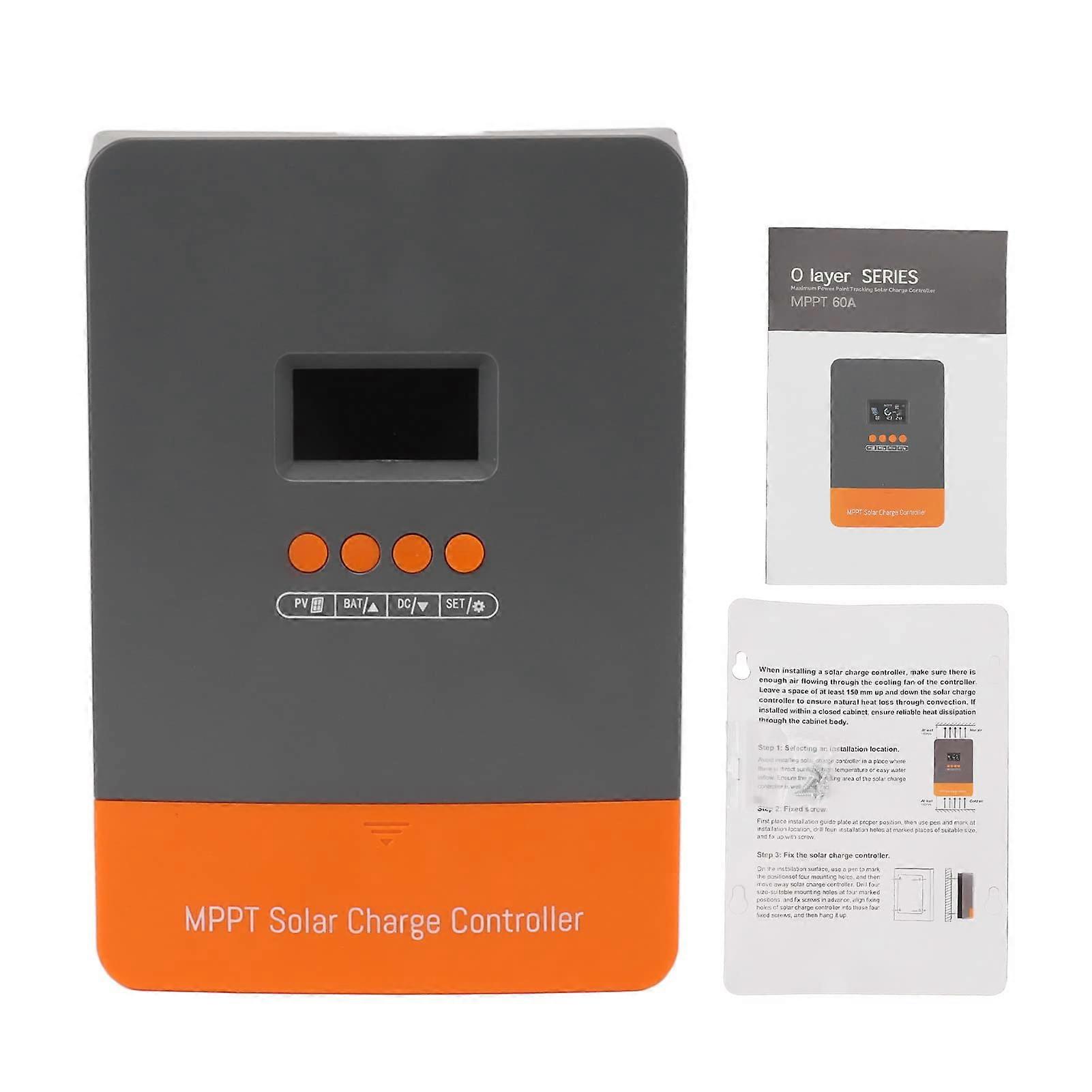 60A MPPT Solar Charge Controller 12V 24V 36V 48V Efficiency Automatic Voltage Detection for Off Grid Systems