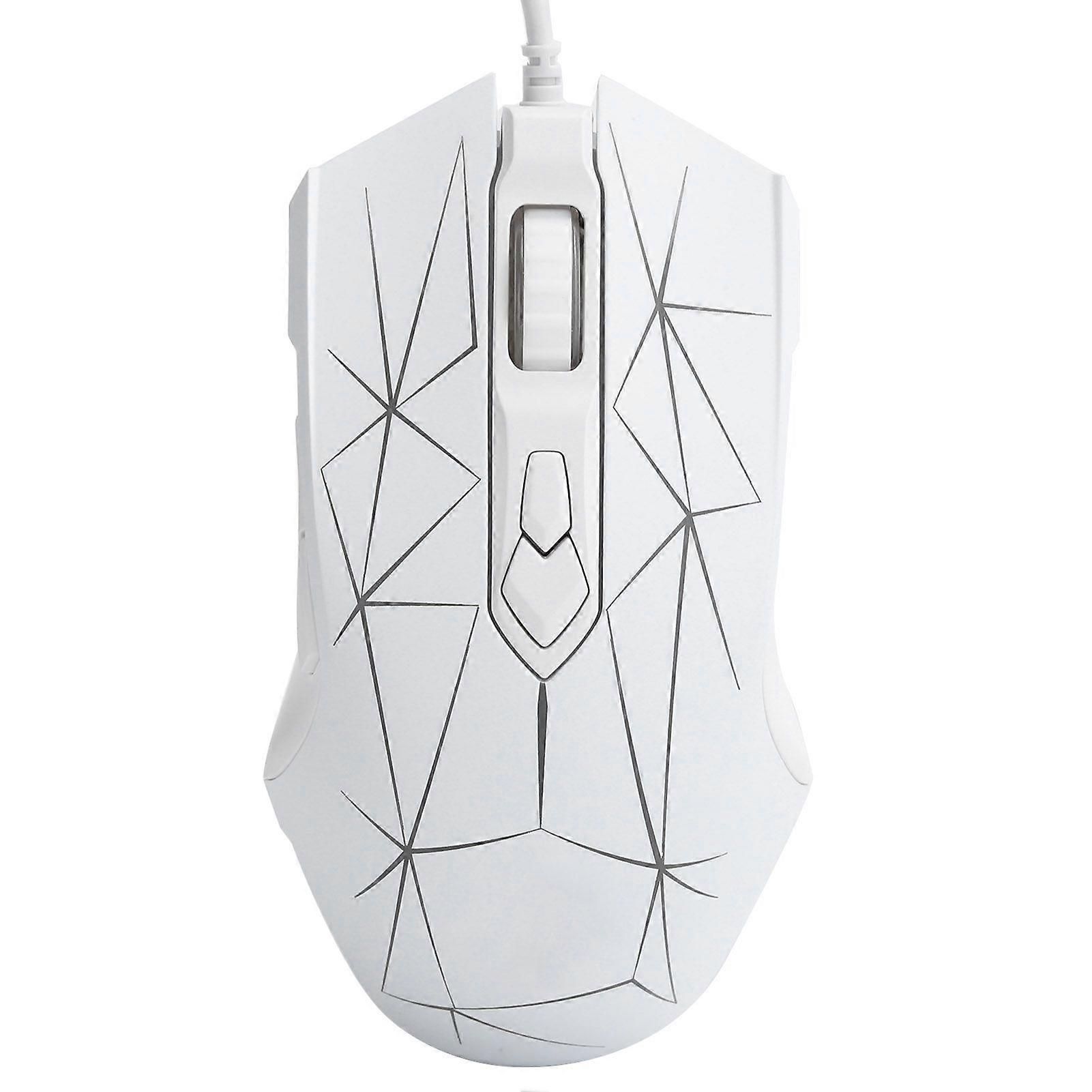 AJAZZ Wired Mouse 7 Button DPI Adjustable Software Macrodrive Computer Accessories AJ52White