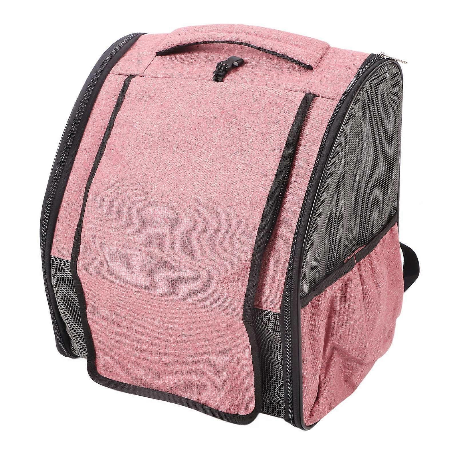 Pet Carrier Backpack Multipurpose Stylish Lightweight Breathable Drawstring Design Large Space Cat Backpack Rose Red