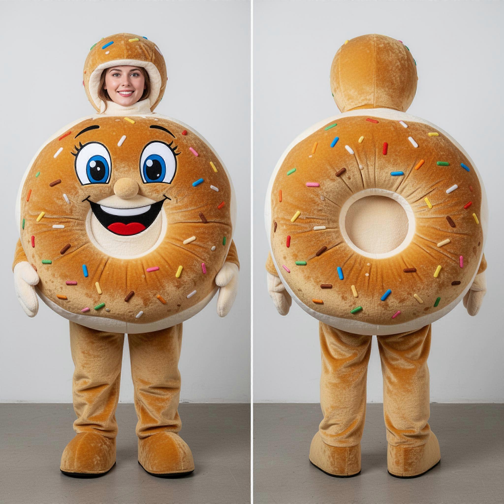 MASTICOT Golden Plush Bagels Mascot