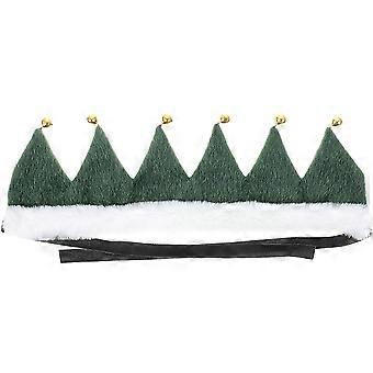 Green Pet Christmas Scarf for Pets with Bell Festive Decoration
