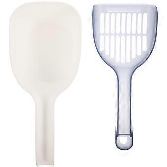 Cat Litter Scoop Plastic Clean Tool for Cleaning Use 1Set Blue Litter