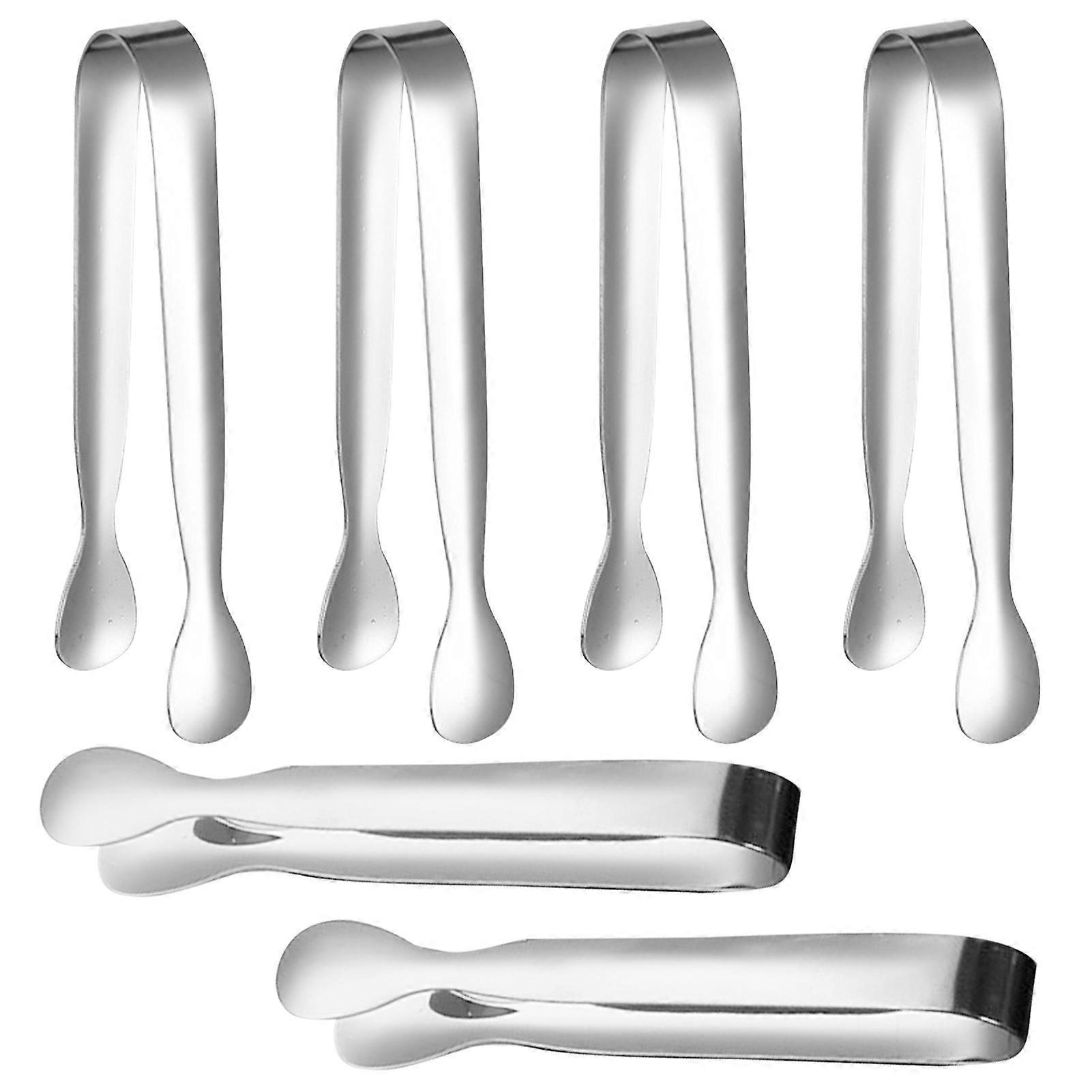 Space Saving 6Pcs Mini Tongs for Ice and Dessert Serving