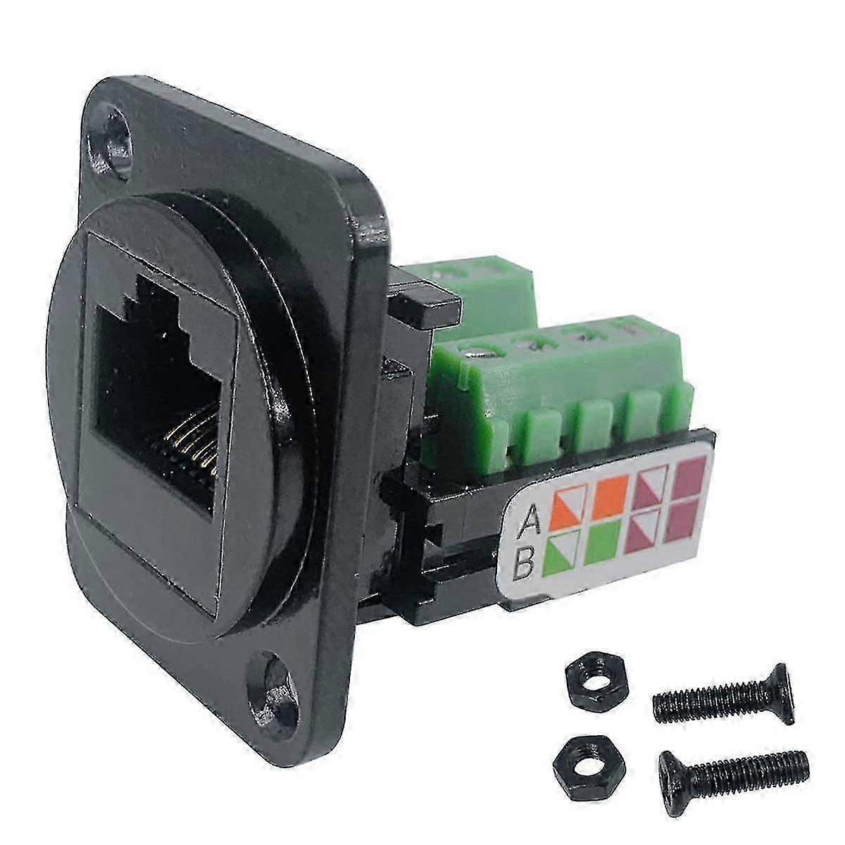 8P8C RJ45 Female Panel Mount Terminal Block