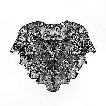 Flapper-sjaal met kralen, geschikt voor dames in retro jaren 1920 avondstijl met pailletten, Gatsby bruidsaccessoire.