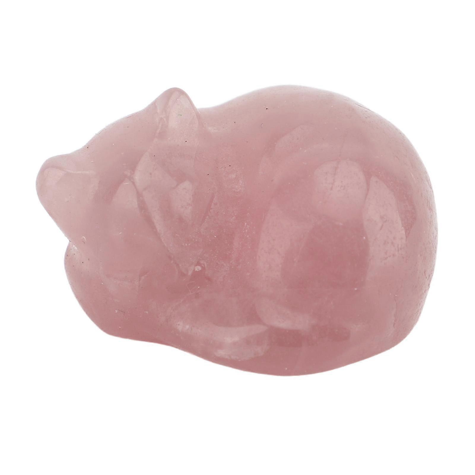 Crystal Sleeping Cat Desk Accent