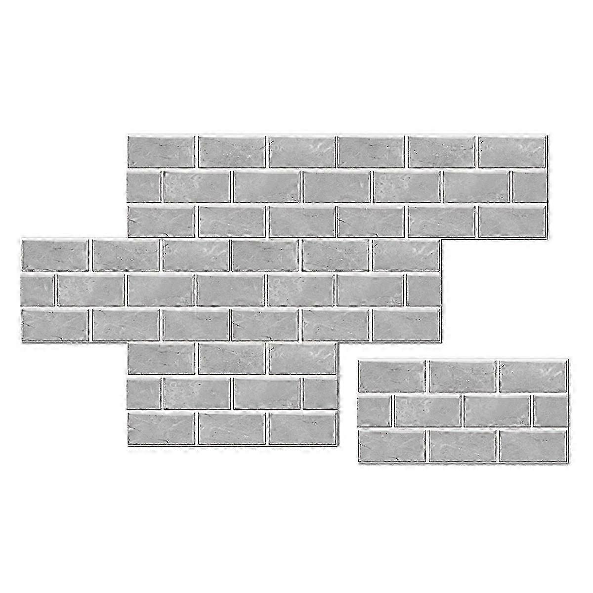 Gray Brick Pattern Self-Adhesive Wall Stickers