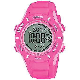Lorus Digital Quartz Women's Watch with R2373MX9 Silicone Bracelet