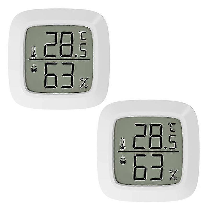 2-Pack Mini LCD Hygrometer Thermometer