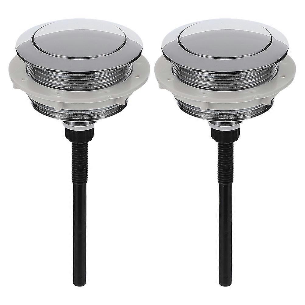 Durable Toilet Button for Single Flush 2Pcs Closestool Tank Push Button