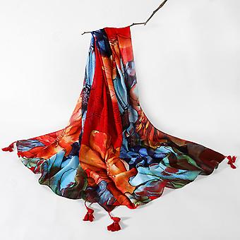 70 x 35 Women Square Silk Like Hair Scarf Head Sleeping Wrap Satin Headscarf, B6