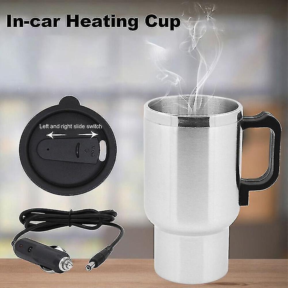 Car Electric Kettle Stainless Steel Car Kettle Travel Thermos Heated