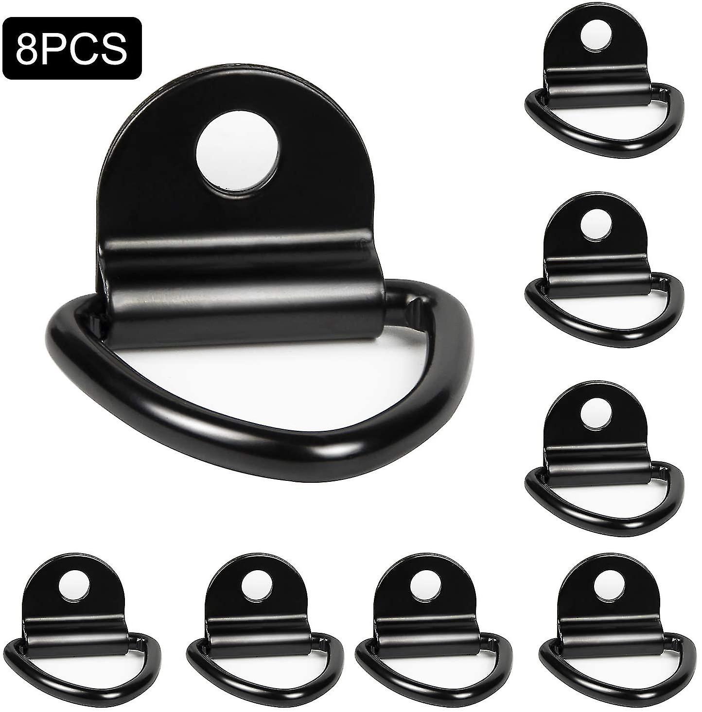 Pcs Black D-ring Tie Down Hooks 63*84mm For With Rack Kayaks Boats Canoe Pendants Trailers Pickups Trucks Autos Garden