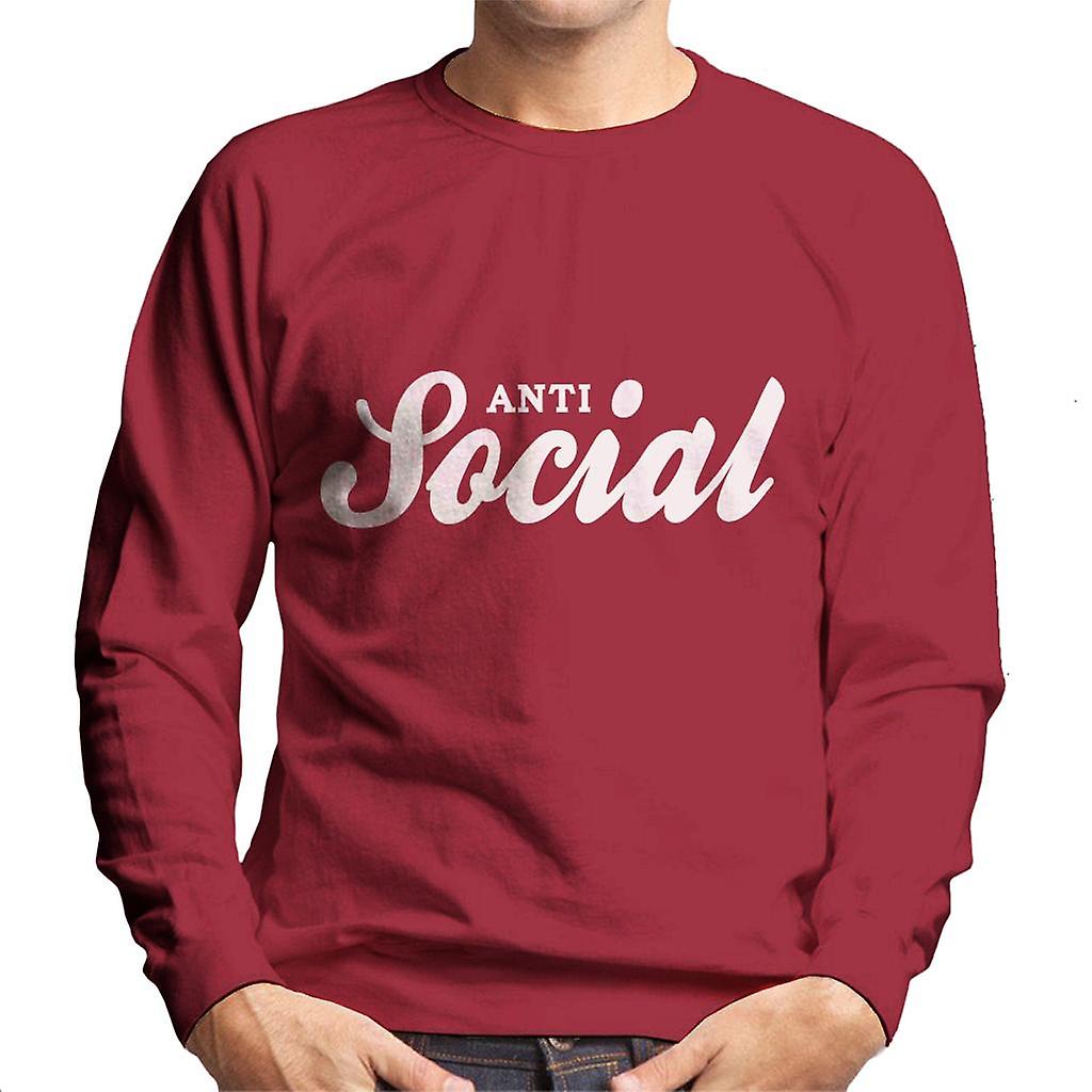 Anti-sociale Slogan mannen Sweatshirt