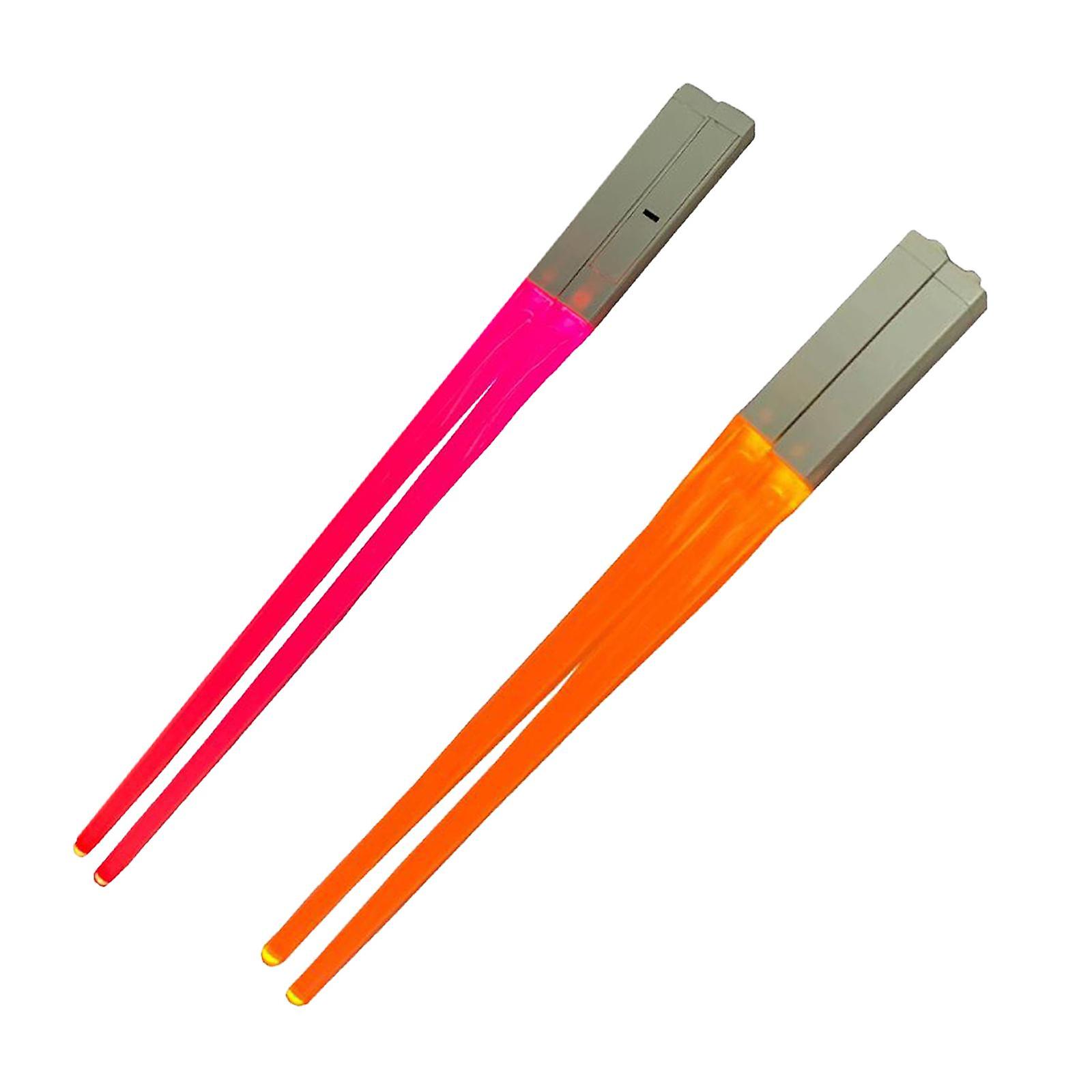 2Pairs LED Lightsaber Chopstick Reusable Light Up Chopstick Kitchen Party