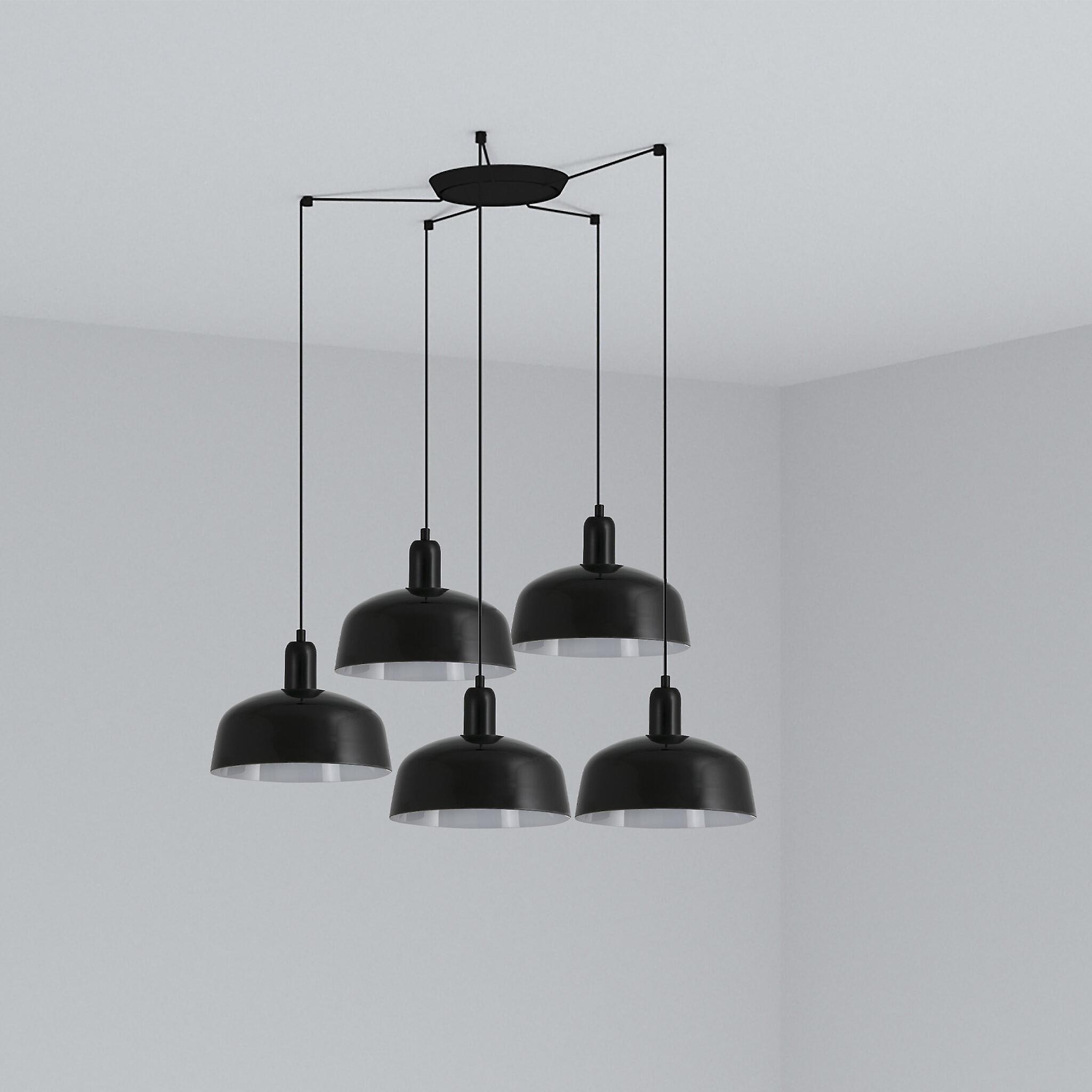 Faro Tatawin Medium 5 Light Black Cluster Drop Pendant Lamp