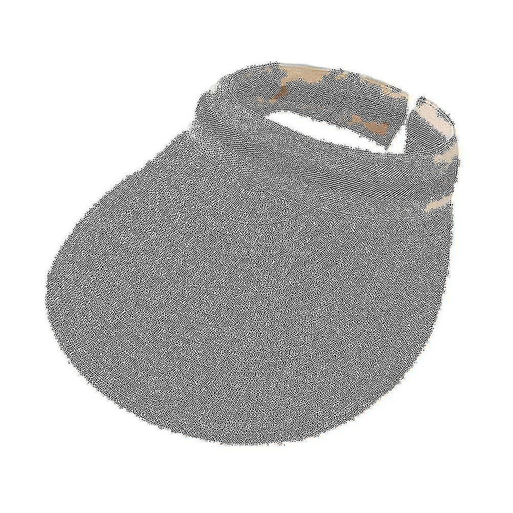 Sun Hat Adjustable Uv Protection Breathable Straw Weaving Visor Hat For Summer