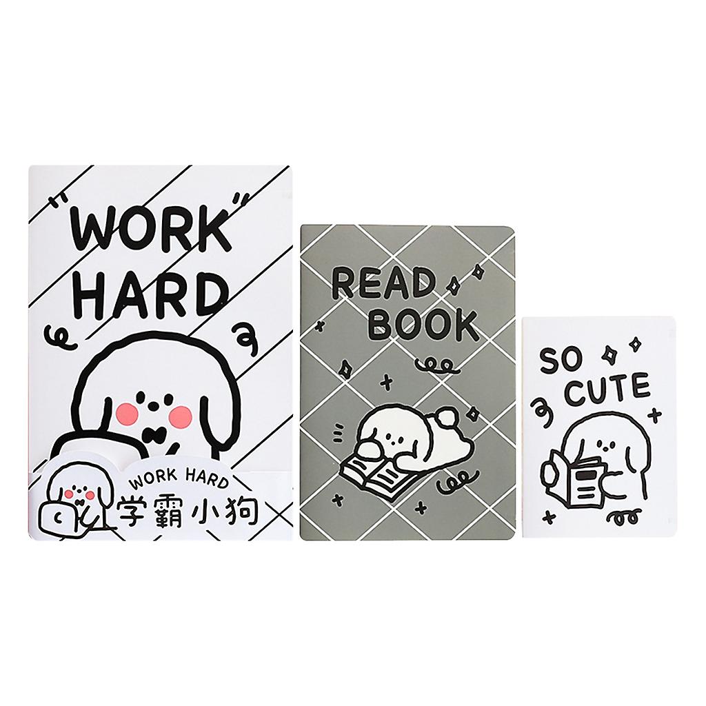 Cartoon Animal Notebook Set Blank/Lined Page Softcover Notebook Set 3 Pack