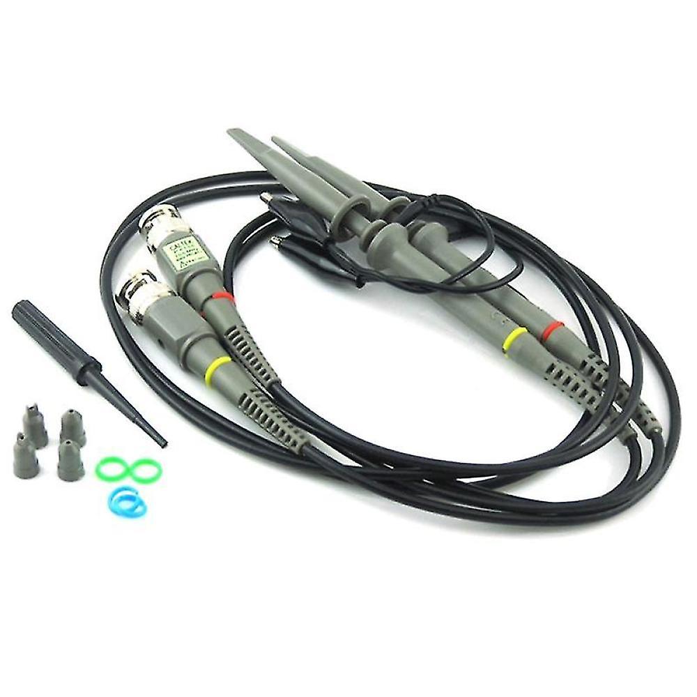 2pc P6100 Bnc Oscilloscope Probe Kit Scope Analyzer Alligator Clip