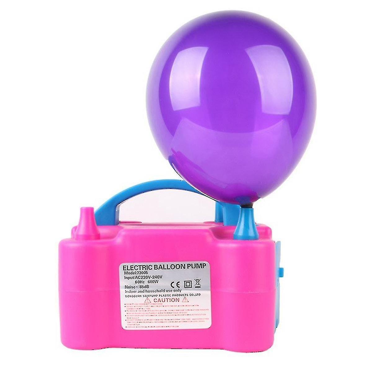 Portable Electric Balloon Pump Inflator 600w Air Blower 2 Nozzle Party 220v(uk Plug)