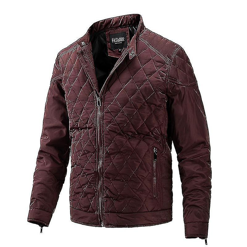 Men Front Zip Outwear Warm Work Bomber Jacket Stand Collar Coats