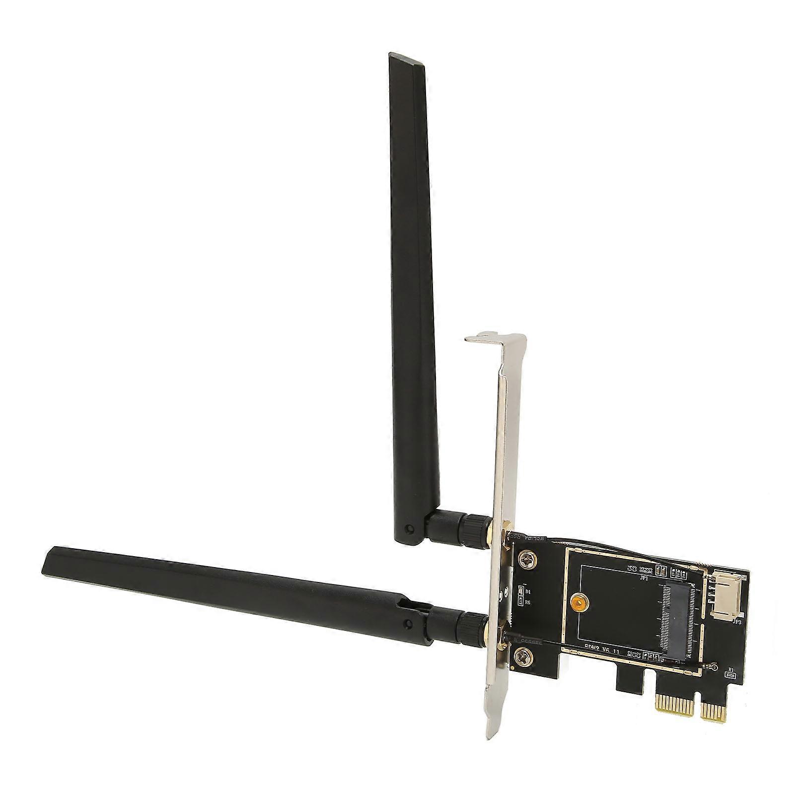NGFF M.2 to PCIE Adapter Card Plug and Play NGFF to PCIE Wireless Network Adapter Card with Cover Antenna Elite Model Cover Antenna