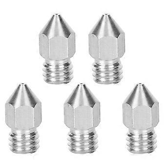 5 stuks roestvrij stalen nozzle extruder printkop driedimensionale printer accessoire1.75/0.5mm
