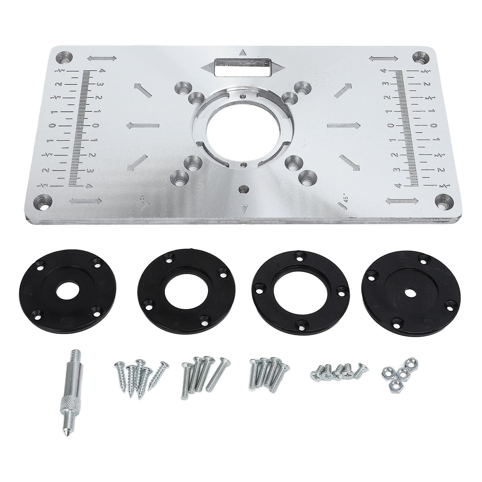 Multifunctional Aluminum Router Table Insert Plate for Woodworking - Trimming Machine Flip Board