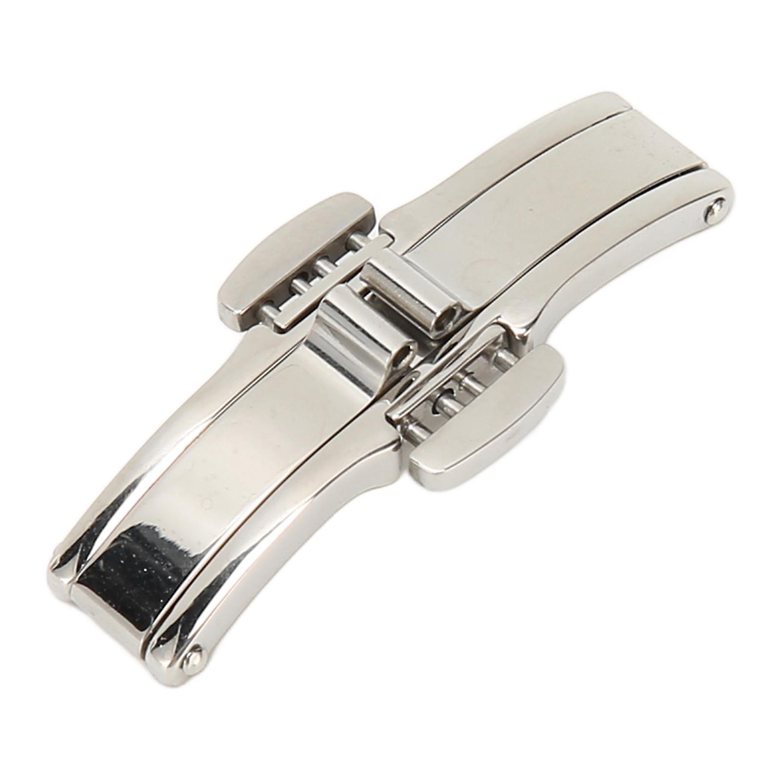 Double Button Watch Deployment Clasp Stainless Steel Strap Clasp Replacement Accessory 4.5 X15