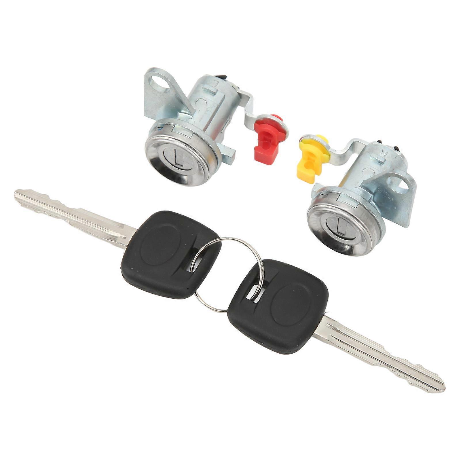 New Door Lock Cylinder Set With 2 Keys For 1993-1997 Toyota Corolla - Driver & Passenger