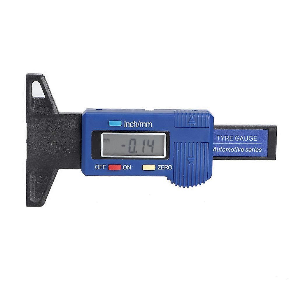 Wheel Thread Depth Gauge 0~25.4mm/1in Car Tyre Thread Depth Meter for Multiple PurposeBlue