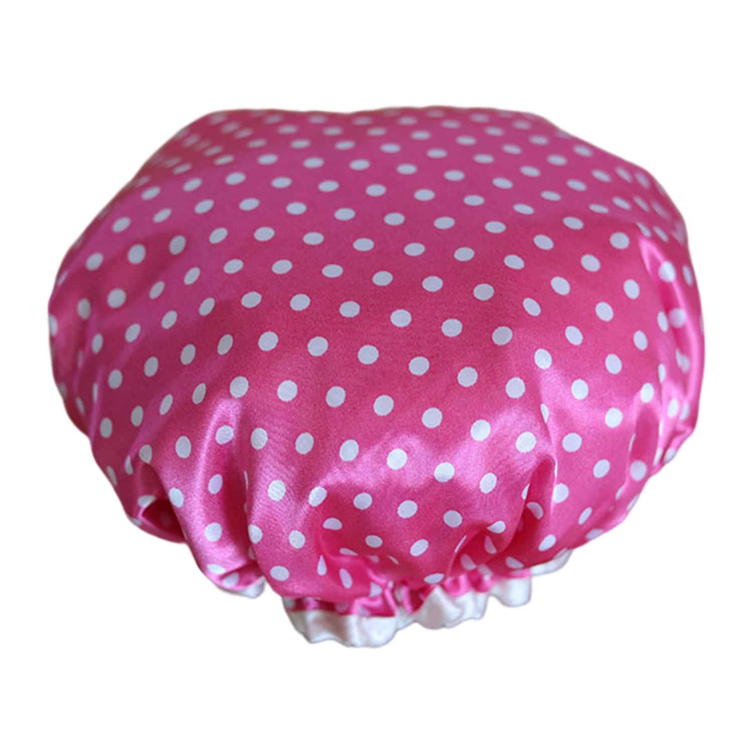 Shower Hat Elastic Multifunctional Thickened Reusable Comfortable Double Layer Soft Large Brim Bath 