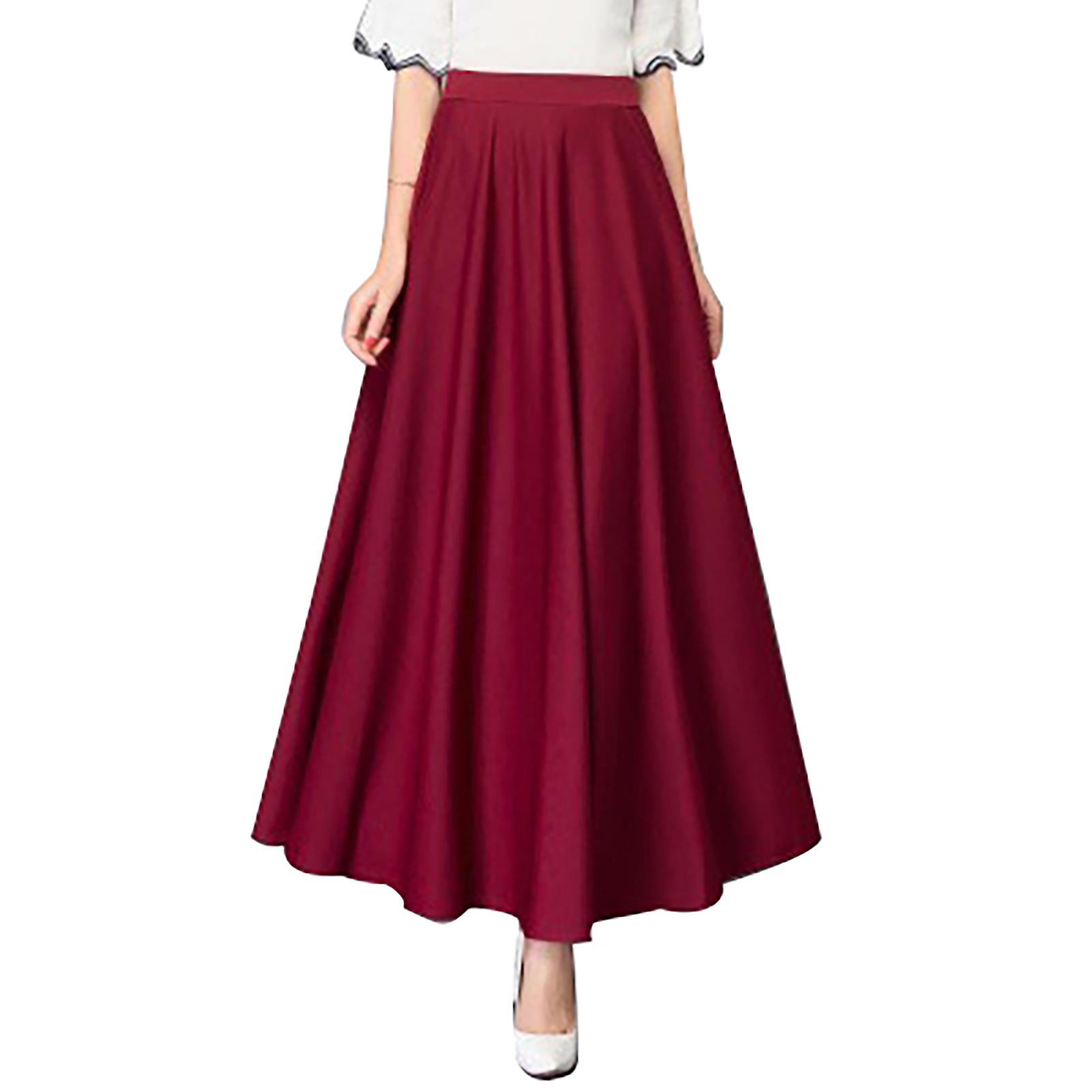Women's A-Line Swing Skirt Floor Length Relaxed Silhouette Skirt for Shopping Working Dating