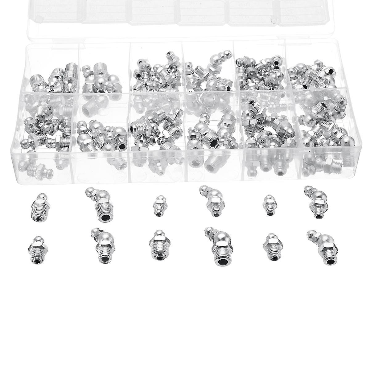 130Pcs Metric Imperial Fitting Bsp Unf M6 M8 M10 Assorted Hydraulic Grease Nipples Pipes Fittings