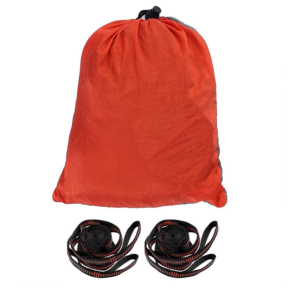 Camping, Travel, Double, Hammock, Hanging, Bed, Tree, Strap, Gray + Orange
