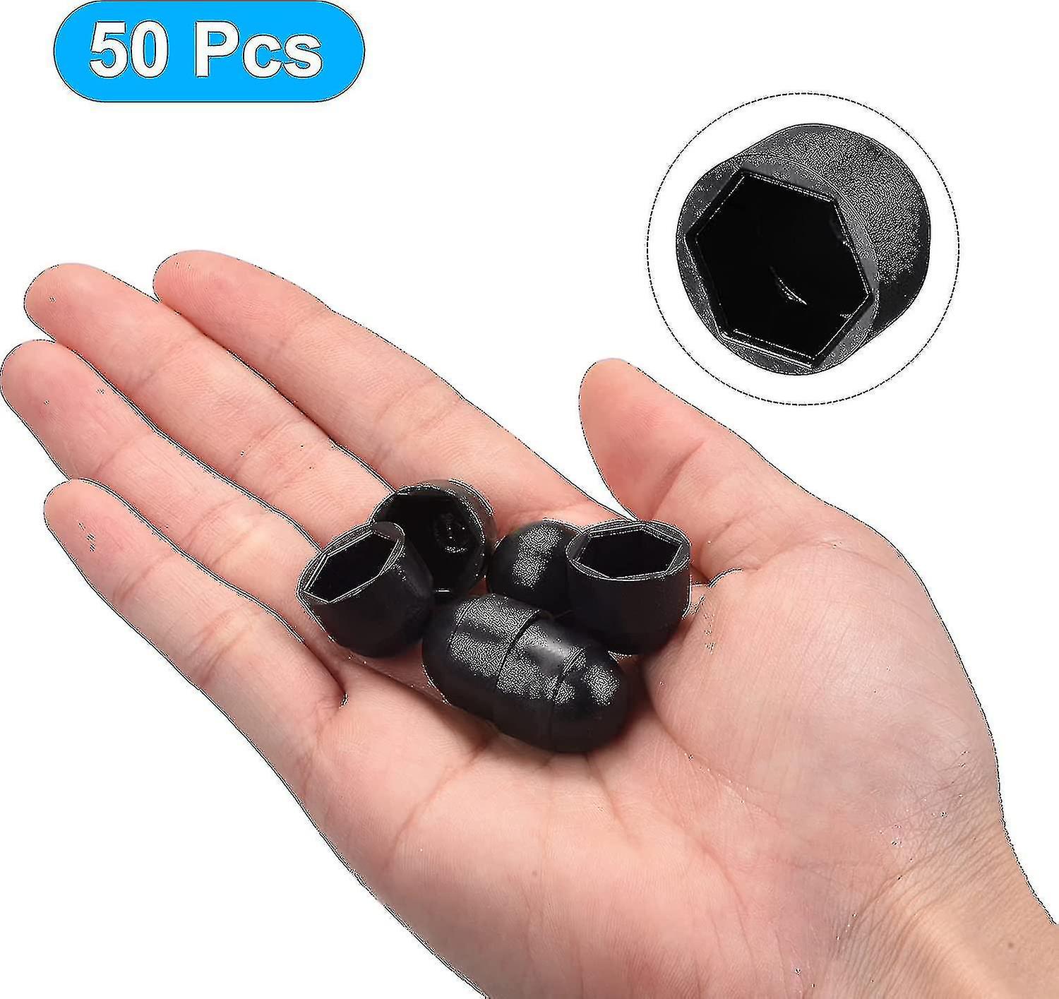 E-outstanding 24pcs M8 Plastic Hexagon Bolt Nut Black Nylon Dome - Foto 12