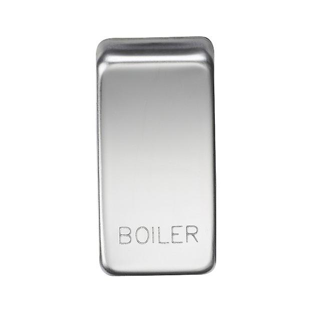 Knightsbridge Switch cover "marked BOILER" - polished chrome - GDBOILPC