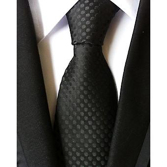 New Classic 8cm Tie for Man 100% Silk Tie Luxury Solid Color Square Dots Business Ties for Men Suit Wedding Tie Party Tie