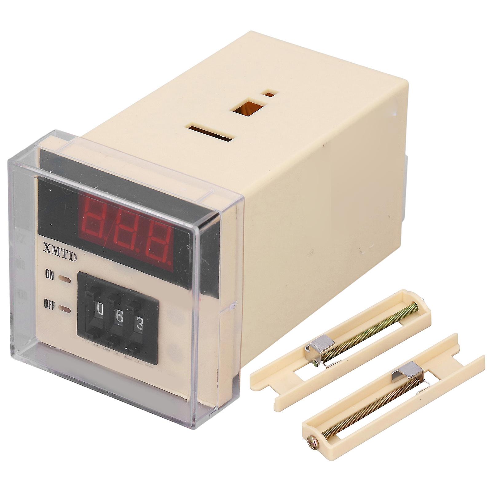 E Type Digital Temperature Controller ABS Adjustable Thermostat for Food Machinery 0‑999℃ 220VAC