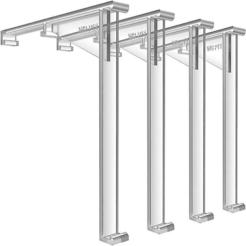 3.5 Inch Valance Clips for Blinds, Clear Vertical Blind Valance Clip, Hidden Vertical Blind Installation Bracket, Vertical Blinds Replacement Part(4P